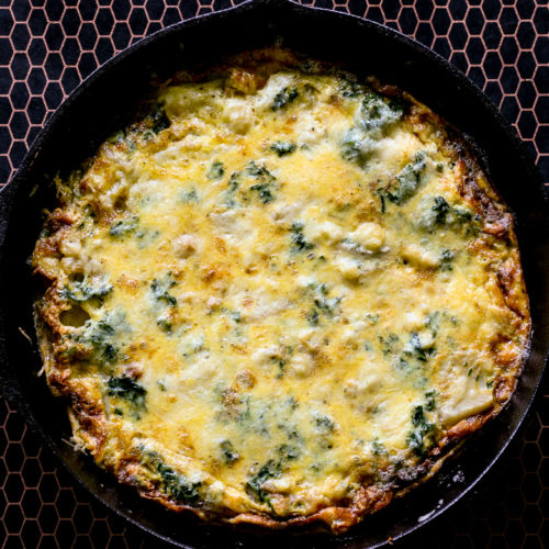 Kale and Cauliflower Frittata Recipe • anatomy of a pineapple