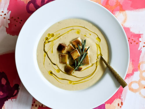 Cauliflower Soup with Rosemary Olive Oil • anatomy of a pineapple