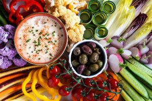 Crudités with Lemon Garlic Aioli